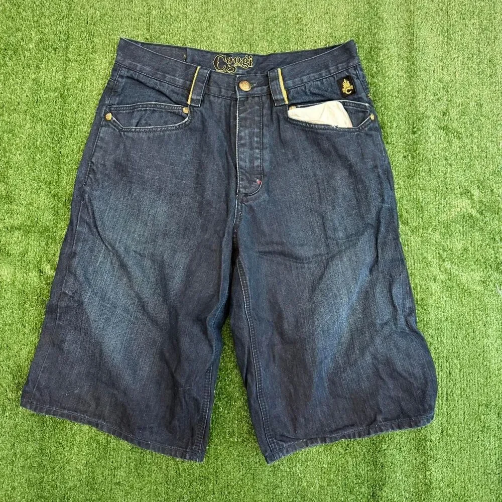 Coogi Men's Navy and Blue Shorts